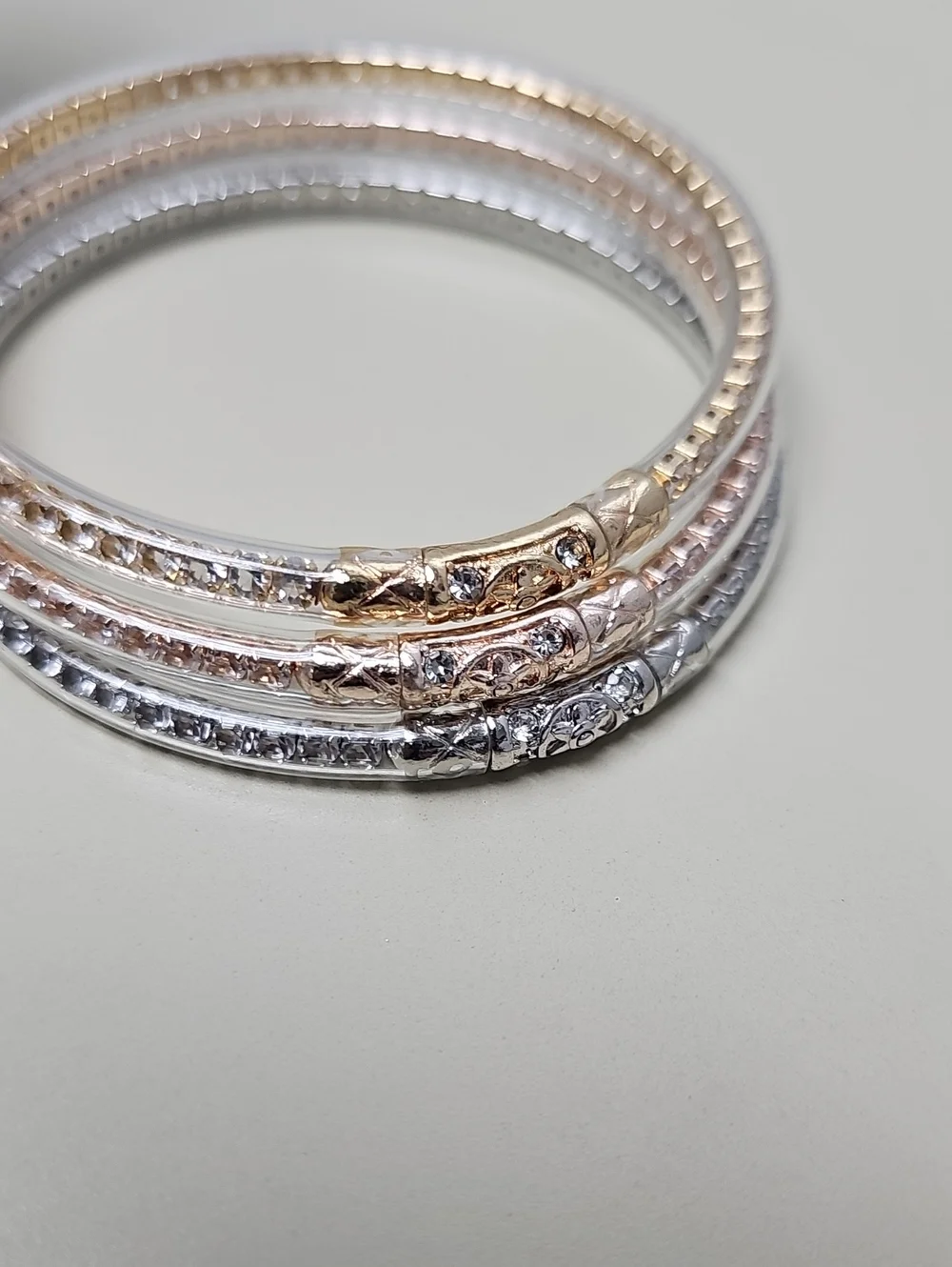All Weather Crystal Jelly Bangles Womens Bracelets.  (Not Budhagirl